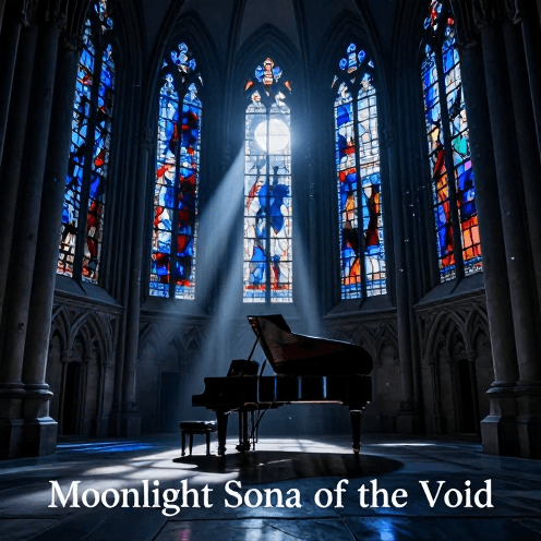 A_solitary_piano_in_a_midnight_Gothic_cathedral,_illuminated_by_silver_moonlight_filtering_through_intricate_stained_glass