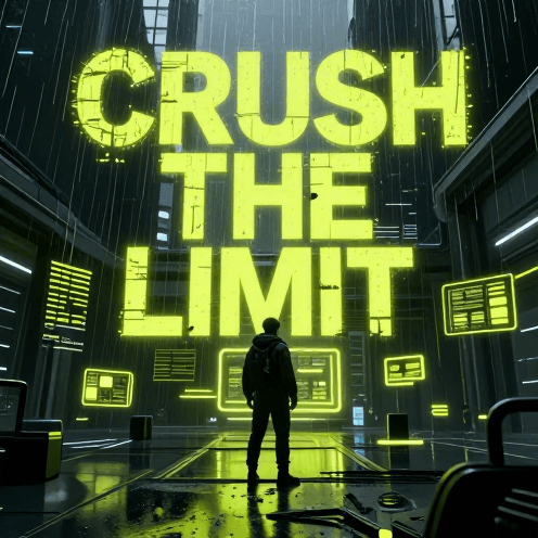A_high-tech_futuristic_cyberpunk_training_facility_during_a_midnight_rainstorm,_illuminated_by_glowing_neon_yellow_accents_against_deep_charcoal_grey_walls