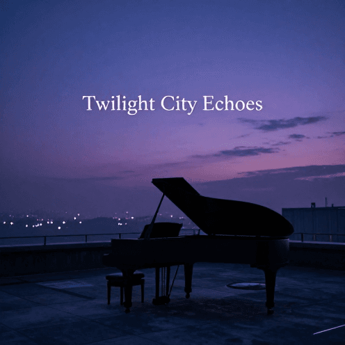 A_lone_piano_on_a_rooftop_garden_at_twilight,_overlooking_a_quiet,_sprawling_city_skyline_under_a_cool_blue_and_purple_haze