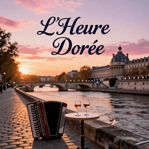 A_golden_hour_stroll_along_the_Seine_river,_capturing_the_nostalgia_of_a_fading_sunset