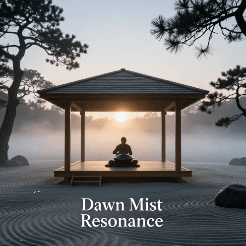 A_lone_handpan_player_in_a_traditional_Japanese_garden_pavilion_during_the_dawn_mist