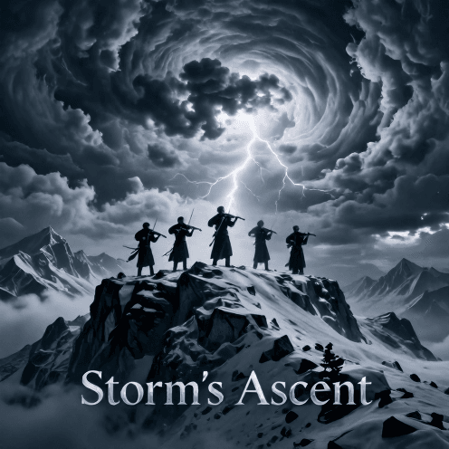 A_solitary_string_quartet_own_a_high_mountain_peak_during_a_violent_storm