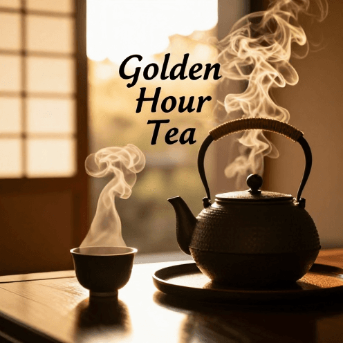 A_traditional_tea_room_during_golden_hour,_with_amber_light_filtering_through_shoji_screens