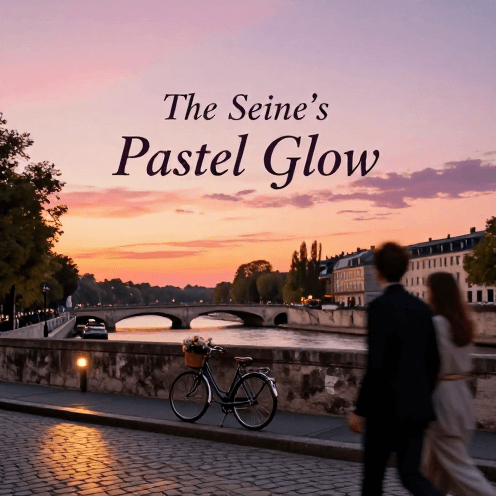 A_nostalgic_sunset_by_the_Seine_river,_walking_along_the_cobblestone_streets_of_Paris