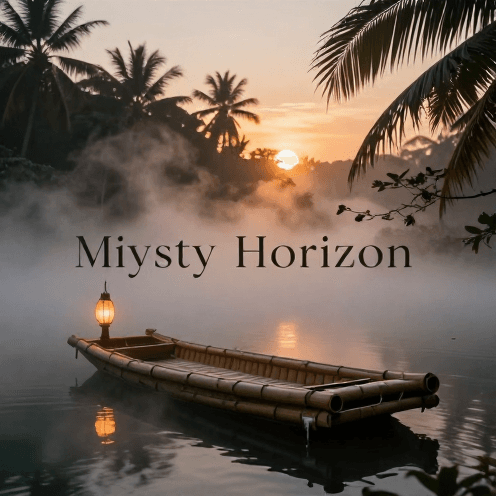 A_mist-shrouded_tropical_sunset_bar_on_a_floating_pier