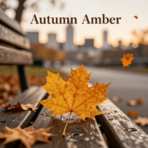 An_autumn_afternoon_in_a_city_park,_bathed_in_warm_golden_light_with_falling_leaves