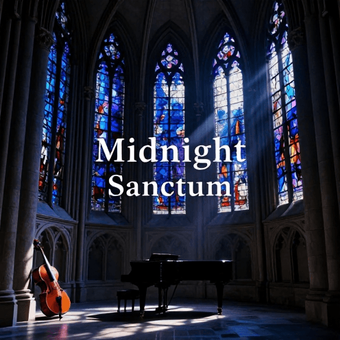 A_desolate_Gothic_cathedral_at_midnight,_moonlight_streaming_through_stained_glass,_casting_deep_shadows_and_iridescent_own-colored_light_across_the_cold_stone_floor
