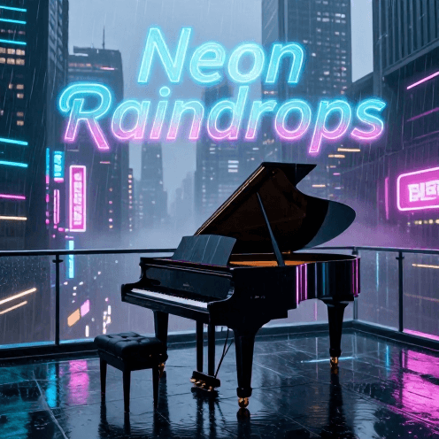 A_lone_piano_on_a_high-rise_balcony_overlooking_a_neon-lit_cyberpunk_city_during_a_heavy_rainstorm