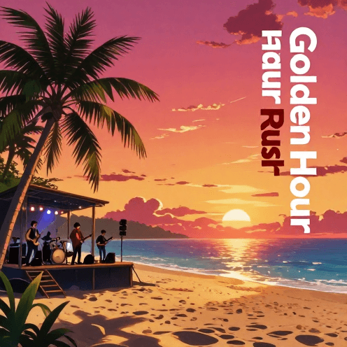 A_high-energy_anime_own-opening_performance_on_a_breezy_summer_beach_at_golden_hour,_with_warm_orange_and_magenta_hues_reflecting_on_the_shoreline