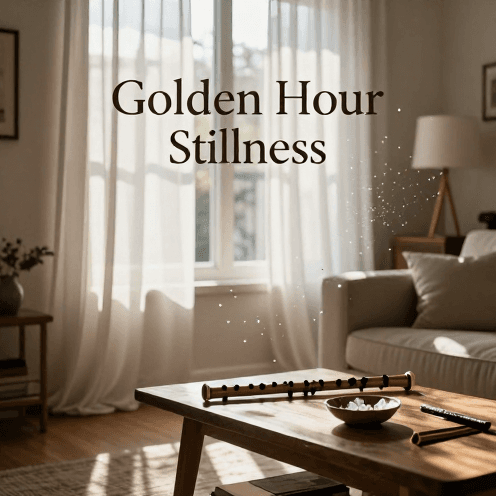 A_sun-drenched_living_room_where_sheer_curtains_flutter_in_a_gentle_breeze,_dust_motes_dancing_in_the_golden_hour_light
