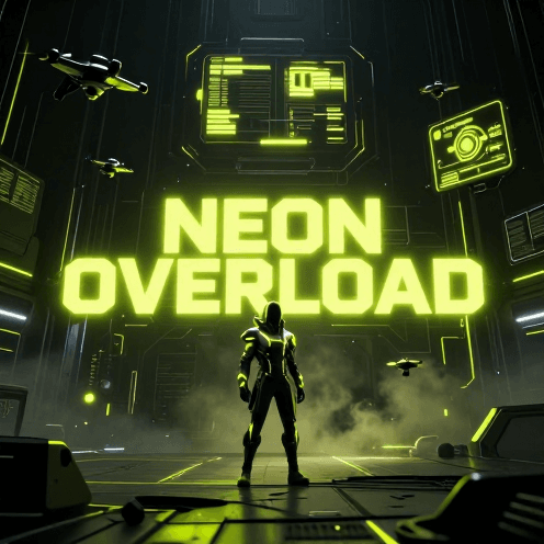A_futuristic_cyberpunk_own-training_facility_at_midnight,_filled_with_holographic_displays_and_glowing_neon_yellow_accents_against_a_dark_moody_atmosphere