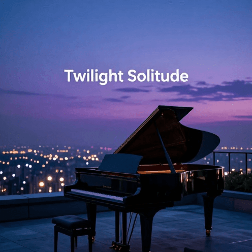 A_lone_piano_on_a_rooftop_garden_at_twilight,_overlooking_a_sprawling,_quiet_city_skyline_under_a_cool_blue_and_purple_sky
