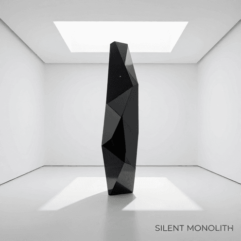 A_lone,_geometric_sculpture_in_a_minimalist_modern_art_gallery_with_stark_white_walls_and_long,_dramatic_shadows_stretching_across_the_polished_floor
