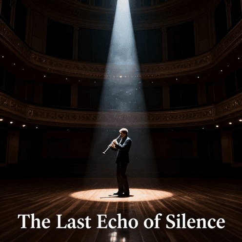 A_single_spotlight_illuminating_an_oboe_performer_in_the_center_of_a_vast,_empty_grand_concert_hall,_surrounded_by_deep_shadows