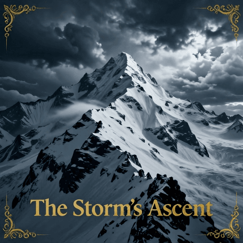 A_dramatic_cliffside_overlooking_a_vast,_snow-capped_mountain_range_under_a_tumultuous_storm