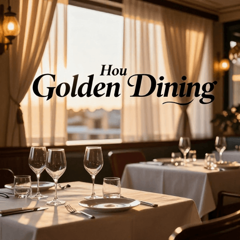 A_high-end_restaurant_dining_room_during_golden_hour