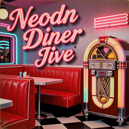 A_bustling_1950s_American_Diner_with_neon_lights_and_chrome_accents