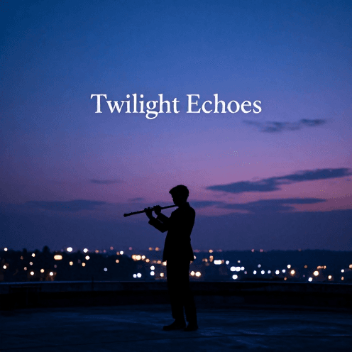 A_solitary_flute_player_on_a_rooftop_at_twilight,_overlooking_a_quiet_city_skyline_under_a_cool_blue_and_purple_sky