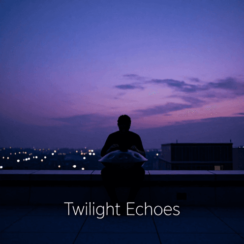 A_lone_handpan_player_on_a_concrete_rooftop_at_twilight,_overlooking_a_vast,_hushed_city_skyline_under_a_deep_indigo_and_violet_sky