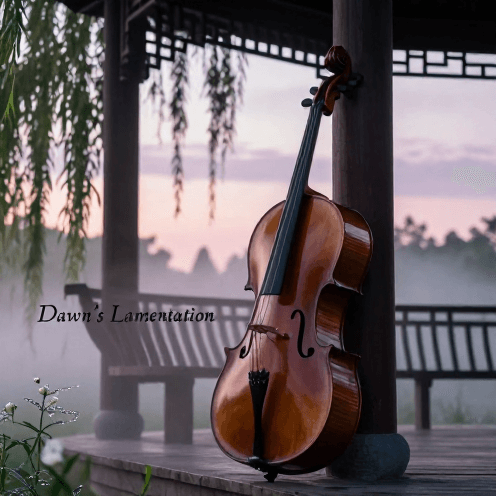 A_solitary_cello_performance_in_a_peaceful_garden_pavilion_own_at_dawn