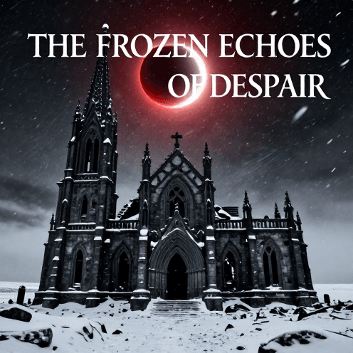 A_desolate_winter_tundra_under_a_blood-moon_eclipse,_where_a_ruined_gothic,_pipe_organ_cathedral_ruins_stand_amidst_biting_winds