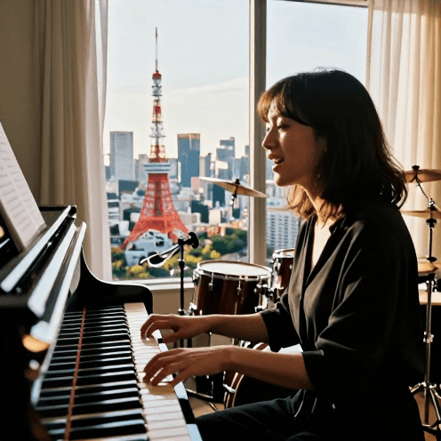 Upbeat Rhythmic Piano Jazz With