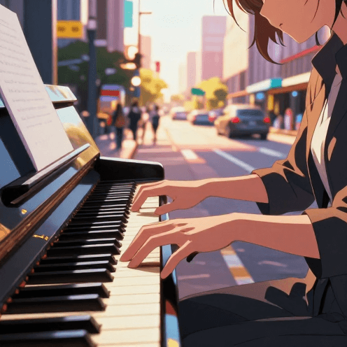 High-energy Piano-led Pop-rock Anime Opening.