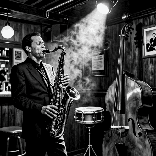Vintage Jazz Lounge, Monochromatic Manga
