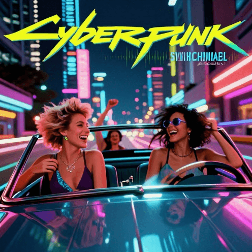 Cinematic Cyberpunk Synthwave With Retro-futuristic