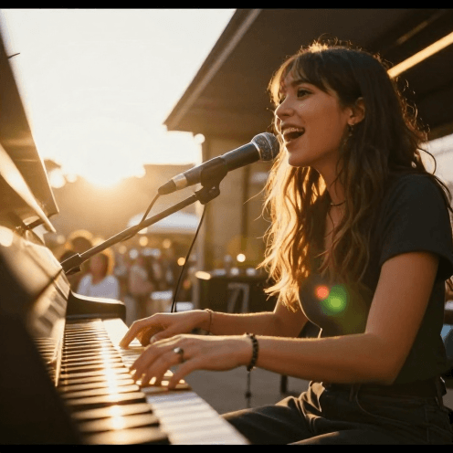 A Cheerful, Upbeat Piano-driven Pop