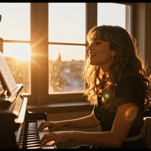 A Cheerful, Upbeat Piano-driven Pop