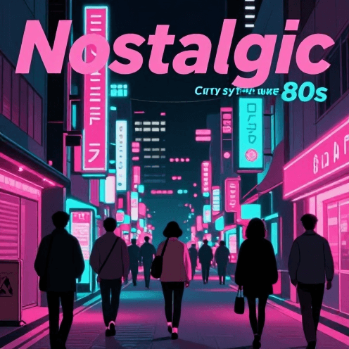 Nostalgic 80s Synthwave Infused City