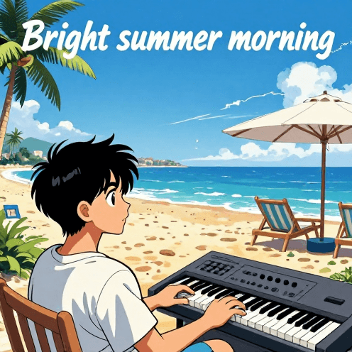 Bright Summer Morning Seaside Resort,