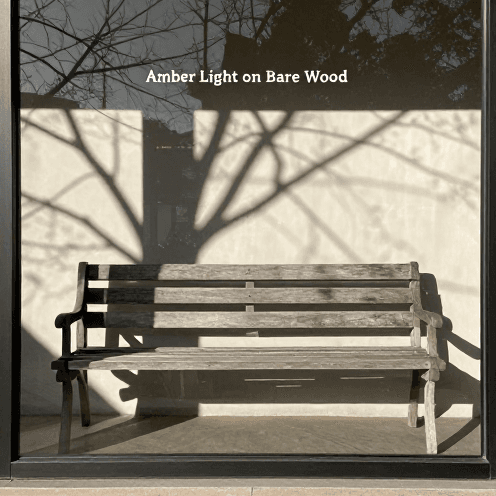 Amber Light on Bare Wood
