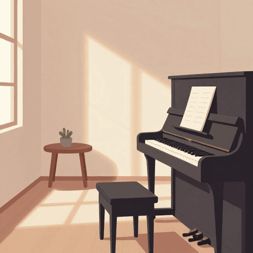 Quiet Acoustic Piano With Soft