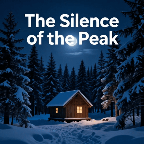 A_solitary_mountain_cabin_during_a_midnight_blue_hour