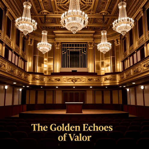 A_golden_European_concert_hall_at_twilight,_where_the_shimmering_crystal_chandeliers_cast_dramatic,_long_shadows_across_the_sweeping_gold-leaf_own_panels