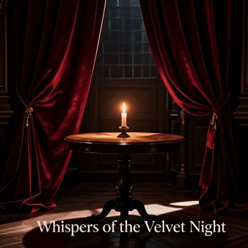 An_intimate,_candlelit_aristocratic_chamber_with_heavy_velvet_drapes_blocking_out_the_night,_warm_flickering_light_casting_elegant_shadows_on_mahogany_furniture