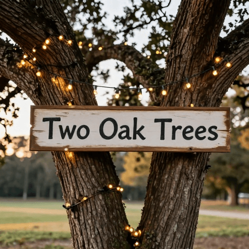Two Oak Trees