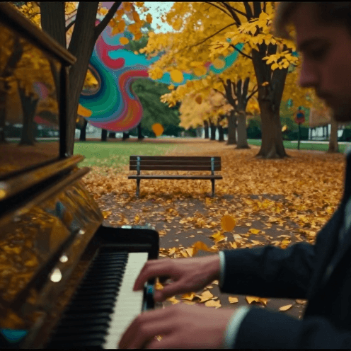 A Melancholic Piano Melody Drifts