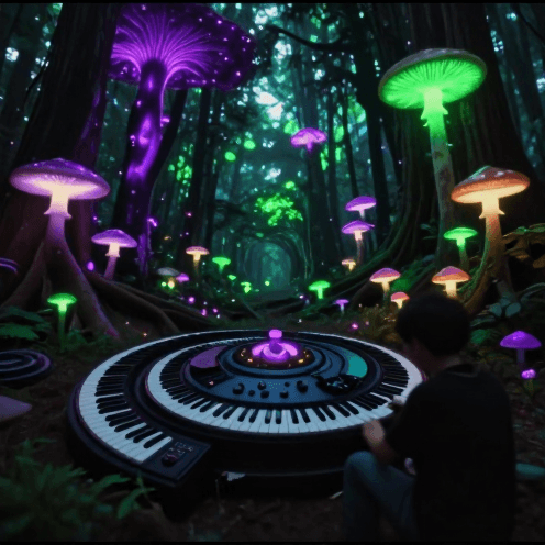 Psychedelic Ambient Soundscape With Swirling